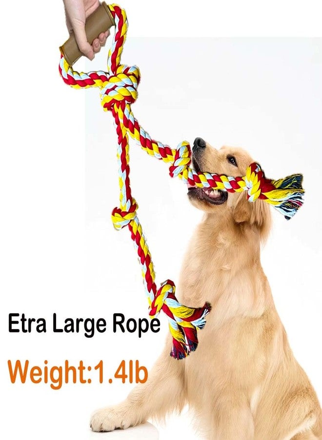 Fejapa Extra Large Dog Rope Toys for Aggressive Chewers - Tug of War, Interactive, Heavy Duty, Outdoor, Medium to Large Breed Dog Chew Rope with Handle - Image 4